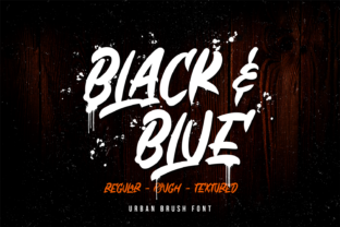 Black Blue Font for Bold Branding