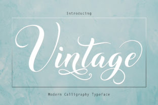 Vintage Font: A Calligraphy Typeface for Crafters and Makers